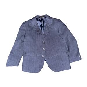 VAN HEUSEN Boys Blazer Blue Size 4T Formal Church Wedding Preppy
